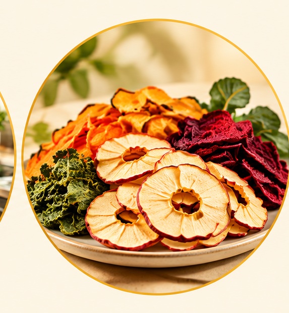 Dried fruits and vegetables after dehydration